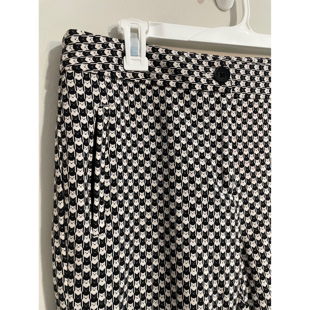 Betabrand Catstooth Pencil Dress Pant Yoga Pants Size Medium Novelty‎ Eclectic - Picture 3 of 9